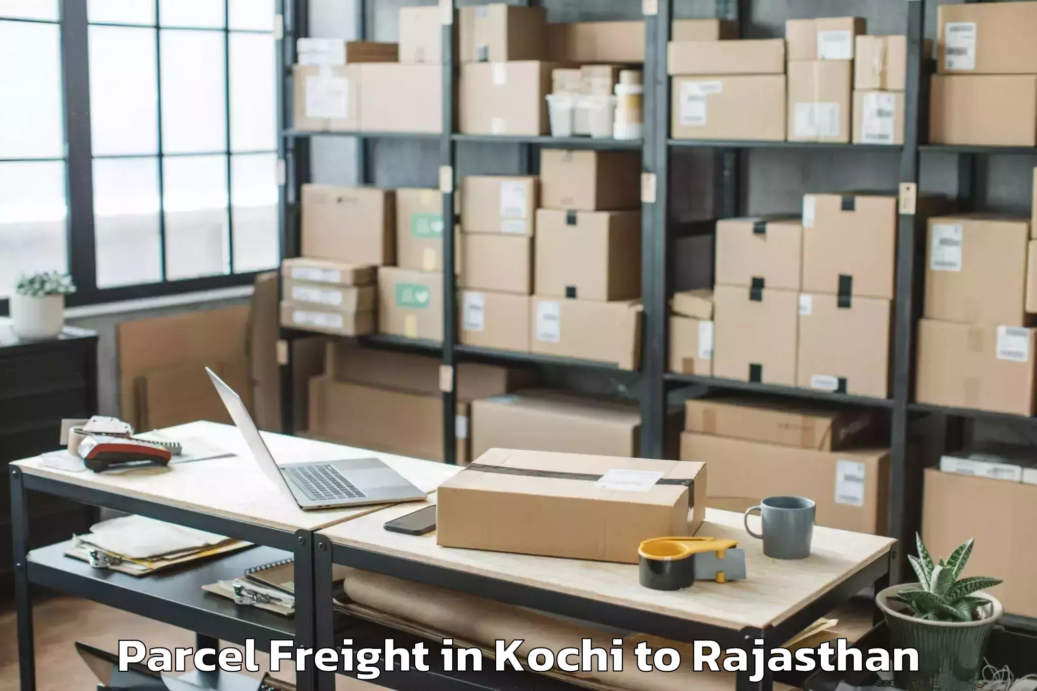 Book Kochi to Niit University Neemrana Parcel Freight Online